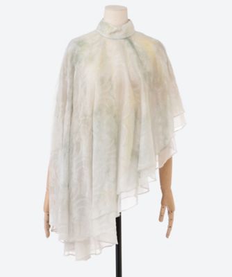 ＜KANAKO SAKAI (Women)＞ケープ　ＳＨＩＢＯＲＩ　ＳＨＥＥＲ　ＪＡＣＱＵＡＲＤ　ＬＡＹＥＲＥＤ　ＣＡＰＥ　６Ｓ／ＫＳ２６０１０３７