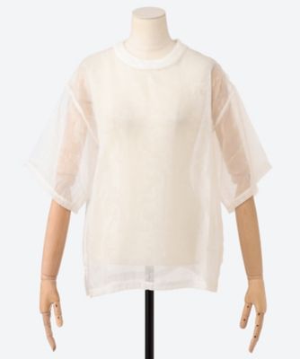 ＜KANAKO SAKAI (Women)＞Ｔシャツ　ＳＨＥＥＲ　ＪＡＣＱＵＡＲＤ　Ｔ―ＳＨＩＲＴ　６Ｓ／ＫＳ２６０１０３８