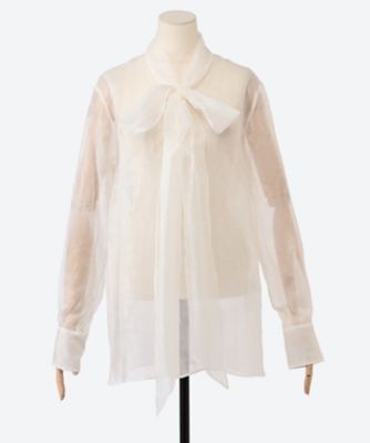 ＜KANAKO SAKAI (Women)＞シャツ　ＳＨＥＥＲ　ＪＡＣＱＵＡＲＤ　ＳＨＩＲＴ　６Ｓ／ＫＳ２６０１０４１