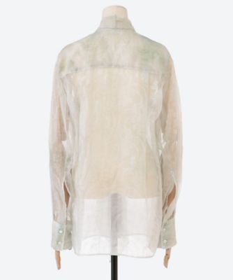 ⚠️断捨離中さま専用 　　IÉNA T/C プレーンシャツ　2026SS　イエナ シャツ SHIBORI SHEER JACQUARD SHIRT 6S