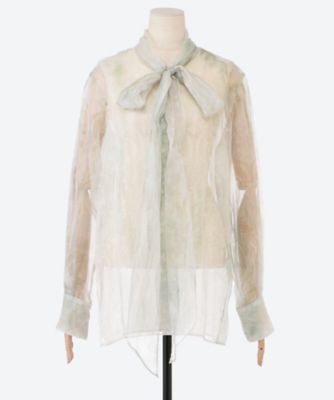 ＜KANAKO SAKAI (Women)＞シャツ　ＳＨＩＢＯＲＩ　ＳＨＥＥＲ　ＪＡＣＱＵＡＲＤ　ＳＨＩＲＴ　６Ｓ／ＫＳ２６０１０４２