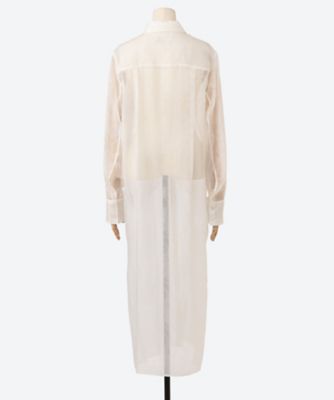 シャツ SHEER JACQUARD LONG SHIRT 6S