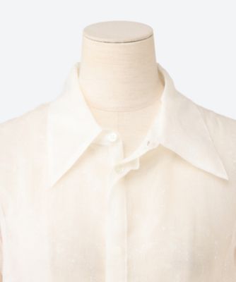 【新品】  KANAKO SAKAI / カナコサカイ | Jacquard shirt ジャガード シャツ | 36 | グリーン系 | レディース 新品】 KANAKO SAKAI / カナコサカイ | Jacquard shirt ジャガード