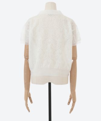 ぽこ ニットポロ JACQUARD―KNIT POLO 6S