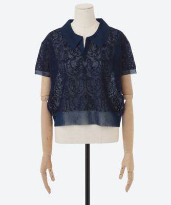ぽこ ニットポロ JACQUARD―KNIT POLO 6S