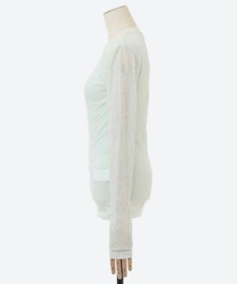 KANAKO SAKAI ニット　長袖　サイズ34 オフホワイト Tシャツ LAYERED LONG SLEEVE T―SHIRT 6S