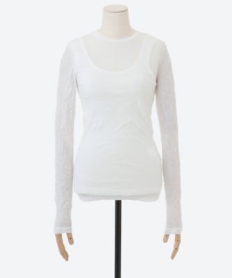 KANAKO SAKAI ニット　長袖　サイズ34 オフホワイト Tシャツ LAYERED LONG SLEEVE T―SHIRT 6S