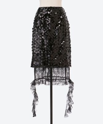 ＜VIVIANO (Women)＞スカート　Ｌａ　Ｆｌｅｕｒ　Ｓｅｑｕｉｎｓ　Ｓｋｉｒｔ　６Ｓ／ＶＷ―ＳＳ２６―ＳＫ０３
