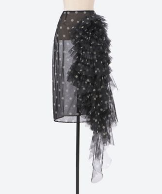 ＜VIVIANO (Women)＞スカート　Ａ　Ｐｏｉｓ　Ｔｕｌｌｅ　Ｓｋｉｒｔ　６Ｓ／ＶＷ―ＳＳ２６―ＳＫ０５