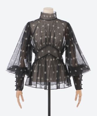 ＜VIVIANO (Women)＞ブラウス　Ａ　Ｐｏｉｓ　Ｔｕｌｌｅ　Ｃｈｅｍｉｓｅｔｔｅ　６Ｓ／ＶＷ―ＳＳ２６―Ｔ１１