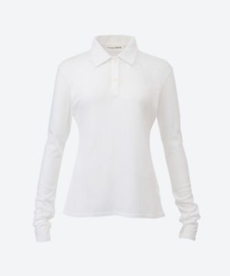 ＜Tu es mon Tresor (Women)＞Ｌｏｎｇ―Ｓｌｅｅｖｅ　Ｐｏｌｏ　Ｓｈｉｒｔ　ＴＳ００５―ＷＨ