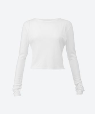 ＜Tu es mon Tresor (Women)＞Ｃｒｅｗ　Ｎｅｃｋ　Ｃｒｏｐｐｅｄ　Ｔｏｐ　ＴＳ００１―Ｓ―ＷＨ