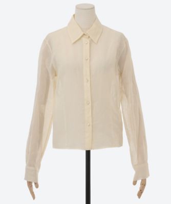 ＜Tu es mon Tresor (Women)＞Ｃｏｔｔｏｎ　Ｌａｗｎ　Ｓｈｅｅｒ　Ｓｈｉｒｔ　６Ｓ／ＳＨ２６Ｓ―００１―ＢＥ