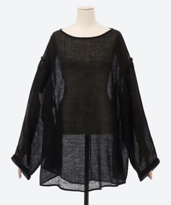 ＜ERiKOKATORi (Women)＞カットソー　ｌｉｎｅｎ　ｇａｗｚｅ　ｔｏｐ　ＥＫ６―６―１