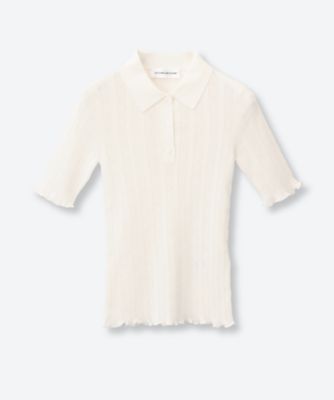 ＜Victoria Beckham (Women)＞半袖ニットポロシャツ　６Ｓ／１２２６ＫＴＰ００７２７３Ａ