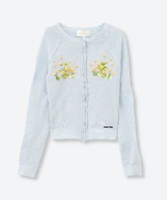 な*)様 SHUSHU/TONG ケーブルニット 半袖 カーディガン ホワイト カーディガン S／T 26SS／FSDFTO23 | SHUSHU TONG