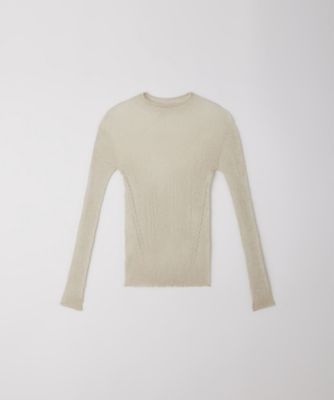 CFCL 新品 PORTRAIT MOCKNECK LONG SLEEVE TOP 定価42900円 リブニット チュニック ホワイト レディース シーエフシーエル【中古】4-1219M♪ PORTRAIT MOCKNECK LONG SLEEVE TOP