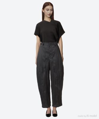 アキラナカ　ワイドパンツ Sivi wrinkle barrel pants BK 6F