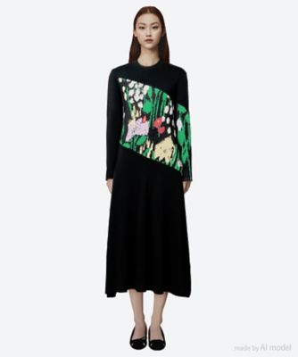 Sabi knit dress BK 6F／AP2641―BK