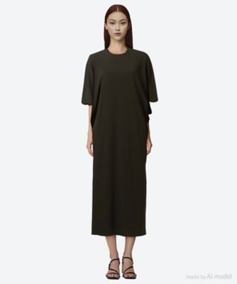 未使用　アキヒロ　イズクラ　シルクプルオーバー カットソー Abril jersey dress BK 6F／AP2645―BK