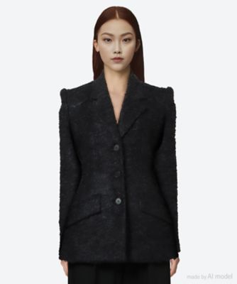 ジャケット・アウター AKIRANAKA belted combinaison AW2216 Noelia jacket BK 6F／AW2601―BK | AKIRANAKA