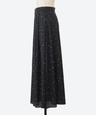 Chris TROIS.✩Flare skirt belt✩yukkoスカート Yasetsu flare skirt BK 6F／AW2604―BK