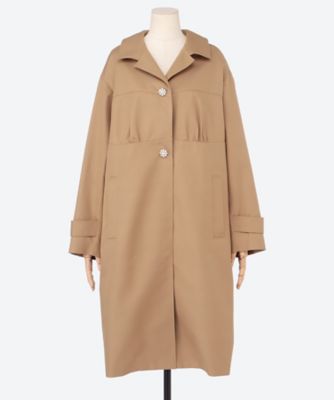 cotton silk twill coat 6F／01364 | leur