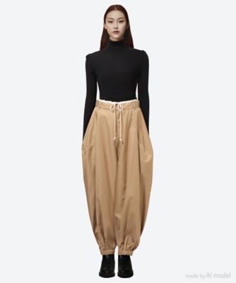 ルールロジェット　春夏ニットパンツ cotton silk twill pants 6F／05442