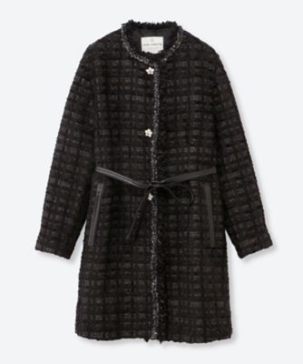 leur logette (Women)のノーカラー・スタンドカラーコート