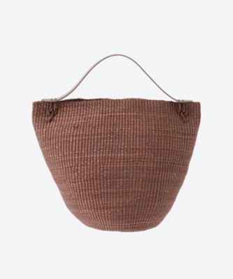 【INES BRESSAND/イネス ブレッサンド】かごバッグ レザーハンドル INES BRESSAND/イネス ブレッサンド】かごバッグ レザーハンドル