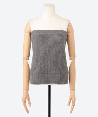RIBBED STRAPLESS SWEATER 26FW