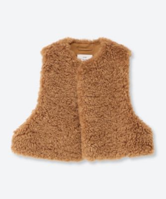 FAUX SHEARLING CROPPED VEST 26FW