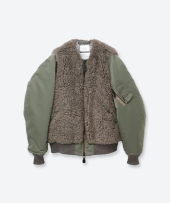 HYKE (Women)/ハイク ＦＡＵＸ　ＳＨＥＡＲＬＩＮＧ　ＴＹＰＥ　ＭＡ―１　ＪＡＣＫＥＴ　２６ＦＷ／１７６１８