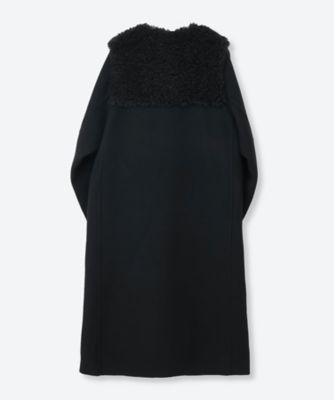 DOUBLE―FACED FAUX SHEARLING PEA