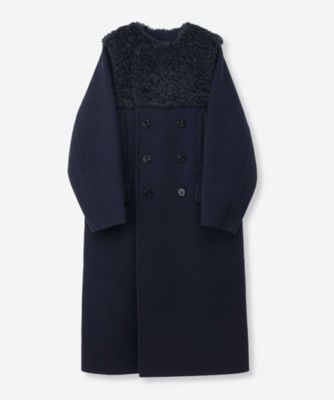 DOUBLE―FACED FAUX SHEARLING PEA
