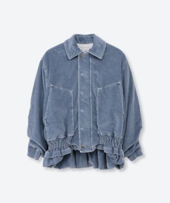 SHOULDER FRILL DENIM JACKET | BORDERS at