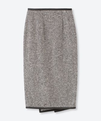 Leather―Piped Wrap Skirt 6F／ID26A