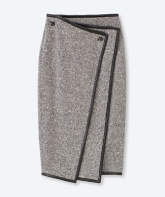 Leather―Piped Wrap Skirt 6F／ID26A