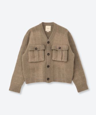カーディガン Mud Dyeing Cardigan with