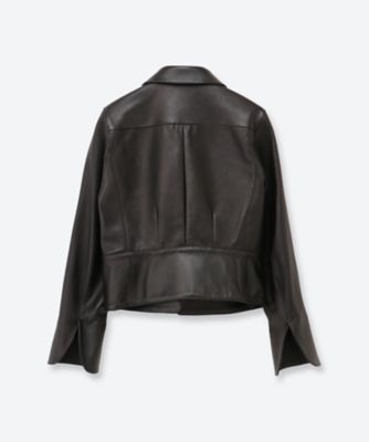 ジャケット・アウター T/SEHNE ASYMMETRIC LEATHER JACKET Zip up Leather Jacke TW26AW805―019
