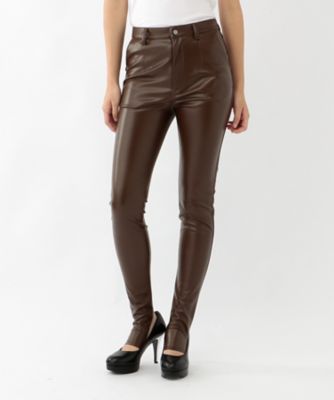 ＜AKIRANAKA (Women)＞１８ＦＷ　Ｓｙｎｔｈｅｔｉｃ　ｌｅａｔｈｅｒ　ｓｔｉｒｒｕｐ　ｌｅｇｇｉｎｇｓ（ＡＷ１８２７ＢＲ）