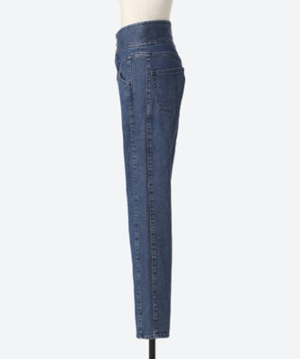 【美品】ルールロジェット ハイウエストデニムパンツ ビジュー サイズ0 leur logette ルールロジェット 12oz denim pants