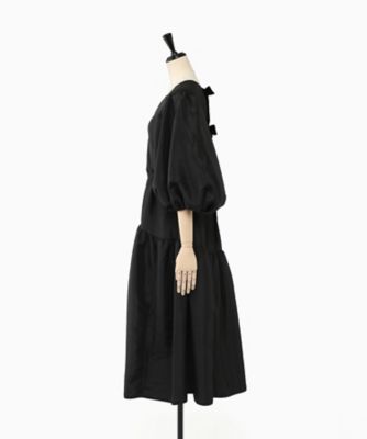 美品　セシリーバンセン　フレア　パフスリーブ　ドレス　ワンピース　ブラック　S セシリーバンセン CECILIE BAHNSEN セシリーバンセン 黒
