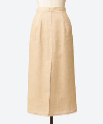 ＬＩＮＥＮ ＤＯＵＢＬＥ ＦＡＣＥ ＦＲＩＮＧＥ ＳＫＩＲＴ