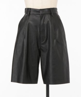 ＜AKIRANAKA (Women)＞Ｍｉａ　ｆａｕｘ　ｌｅａｔｈｅｒ　ｓｈｏｒｔ　ｐａｎｔｓ　ＢＫ