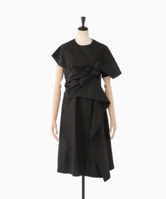 ＜AKIRANAKA (Women)＞Ｄｒａｐｅ　ｋｎｏｔ　ｄｒｅｓｓ　ＢＫ