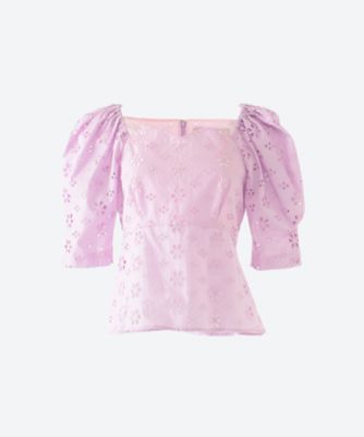 ＜leur logette (Women)＞カットワーク＆ローズライントップ