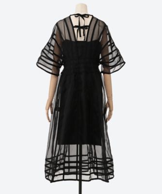 Ｗｉｌｍａ　ｓｔｒｉｐｅ　ｏｒｇａｎｄｙ　ｄｒｅｓｓ　ＢＫ