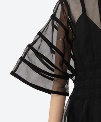 Ｗｉｌｍａ　ｓｔｒｉｐｅ　ｏｒｇａｎｄｙ　ｄｒｅｓｓ　ＢＫ