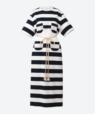 ＜AKIRANAKA (Women)＞Ｒｕｔ　ｓｔｒｉｐｅ　Ｔｅｅ　ｄｒｅｓｓ　ＷＨＮＶ　